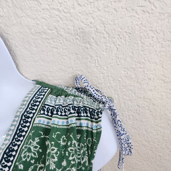 Veronica Beard Blue Green Short Capped Sleeves Top Small 100% Silk Lightweight - Picture 2 of 5